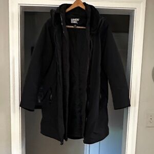 Lands' End Women's Black Ski/Snow/Rain Coat